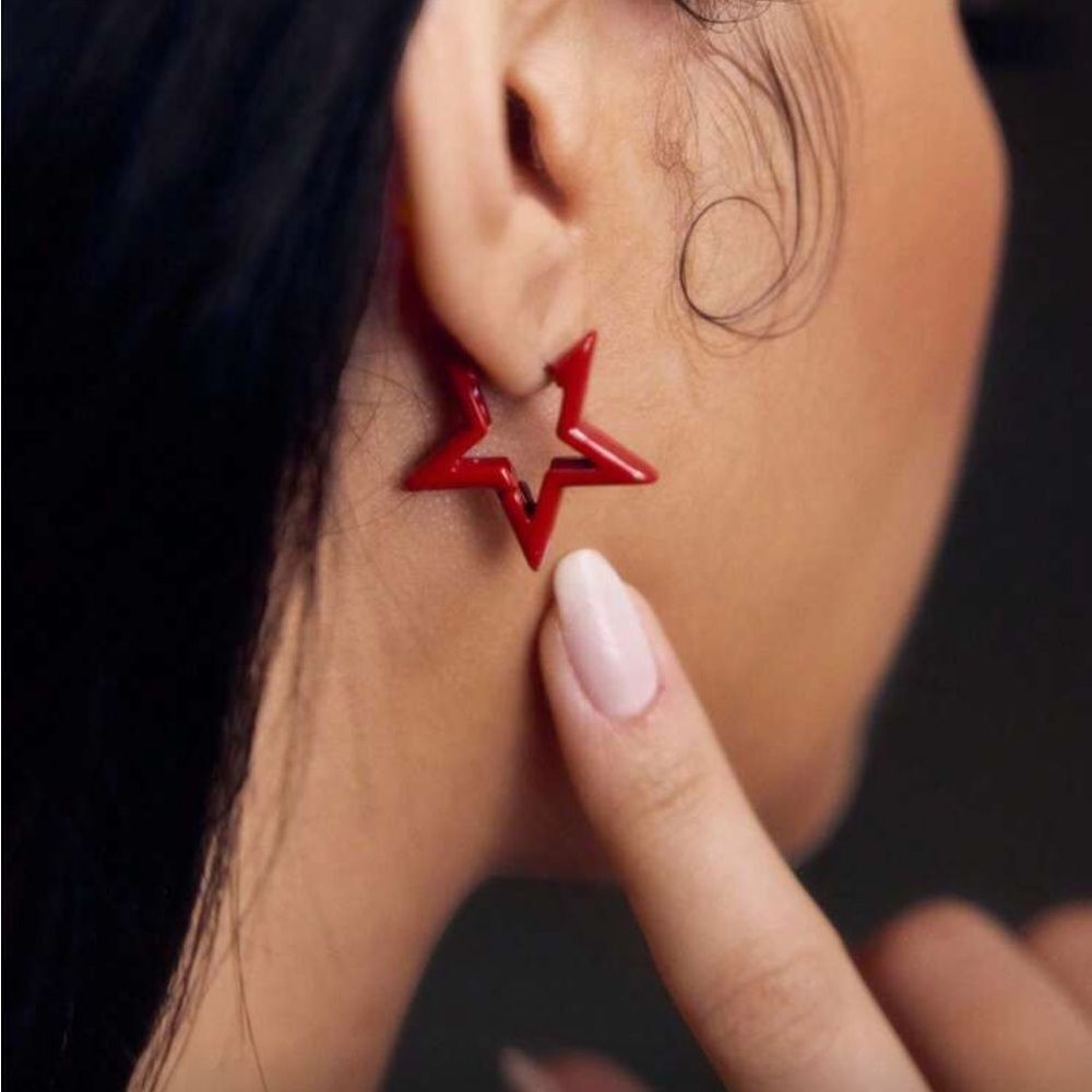 Red StarEarrings Q769